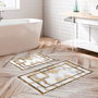 Mijölnir Kt477 Juego de Alfombrillas de Baño Suaves Antideslizantes Antibacterianas 100% Poliéster 850 gr/m²