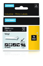 DYMO RHINO Cinta ID1-24 Blanco/negro vinilo