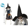 Atosa Muñeca Esqueleto Bruja Halloween con Sombrero Negro y Vestido Multicolor, 47 cm