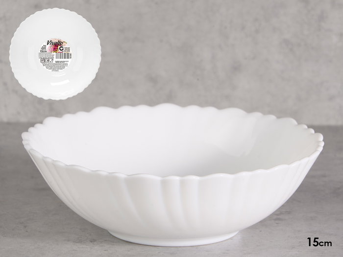 Vivalto Bol Clásico Ondas Opal Blanco 15 cm (Set de 36) Vivalto Bol Clásico Ondas Opal Blanco 15 cm (Set de 36)