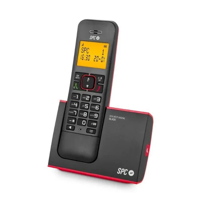 SPC Teléfono Inalámbrico DECT 7290RC1 con Pantalla, 5 Handsets, Identificación de Llamada, Color Rojo (AG50) - Compatible GAP