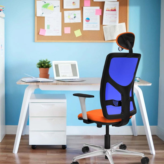 PIQUERAS Y CRESPO Silla de oficina Motilla con mecanismo Sincro/Traslack, Negro y Gris