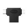 Vention CDIB0 Adaptador USB 3.0 Hembra a USB Tipo-C y Micro USB Macho, Negro