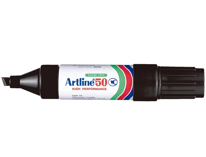 Artline EK-50 Rotulador Permanente Negro Punta Biselada 6 mm