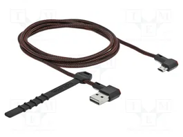 DeLOCK Cable EASY-USB 2.0 USB Tipo-A a Micro-B Angular 1,5 m Negro