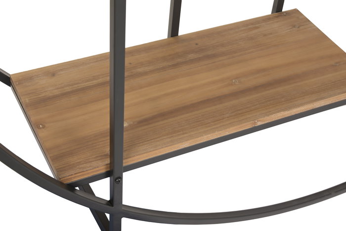 DKD Home Decor Estantería Vintage 5 Estantes 30x170x170 cm Hierro Abeto Marrón Negro