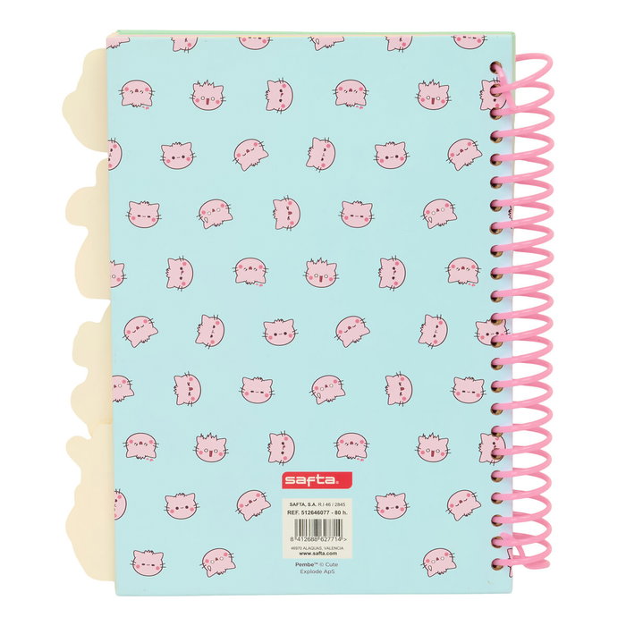 Safta Bloc de notas A5 Pembe the pink cat