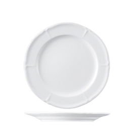 LANGENTHAL Plato Llano Barroco 21 cm - Vajilla Clásica Grabada en Blanco