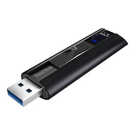 SanDisk Extreme Pro USB 3.2 128GB, Lector USB Tipo A, hasta 420 MB/s, Deslizante y Resistente en Aluminio, Negro