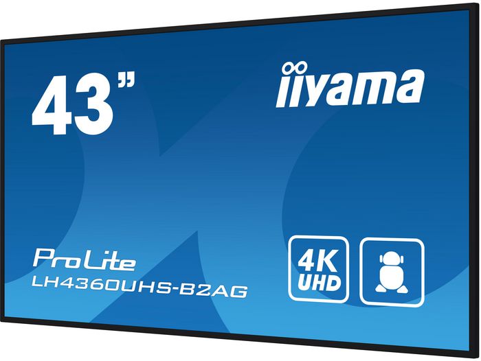 iiyama Monitor 43" UHD VA 3840x2160 500cd/m² Haze 25% para Señalización Digital 24/7 iiyama Monitor 43" UHD VA 3840x2160 500cd/m² Haze 25% para Señalización Digital 24/7
