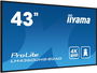 iiyama Monitor 43" UHD VA 3840x2160 500cd/m² Haze 25% para Señalización Digital 24/7