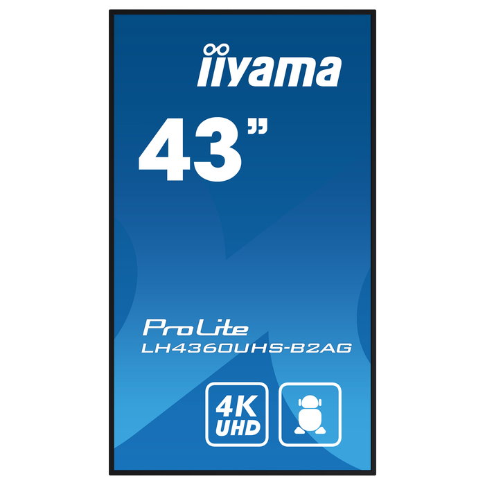iiyama Monitor 43" UHD VA 3840x2160 500cd/m² Haze 25% para Señalización Digital 24/7