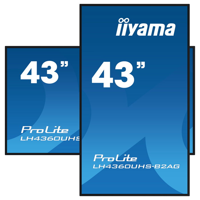 iiyama Monitor 43" UHD VA 3840x2160 500cd/m² Haze 25% para Señalización Digital 24/7