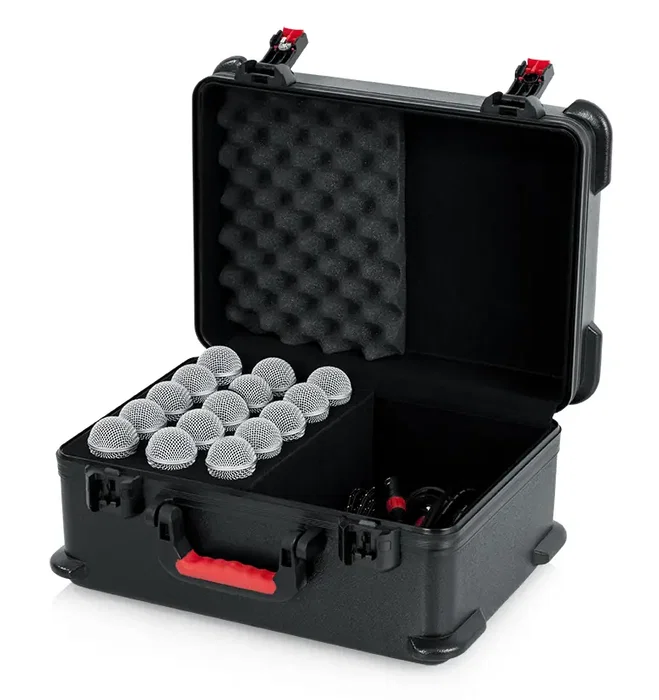 Gator TSA Series Estuche rígido moldeado ATA para 15 micrófonos Gator TSA Series Estuche rígido moldeado ATA para 15 micrófonos