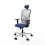 PIQUERAS Y CRESPO Silla de oficina Motilla Azul marino y Blanco