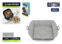 Quttin Base Silicona Air Fryer Cuadrada 22 cm (24 Unidades)