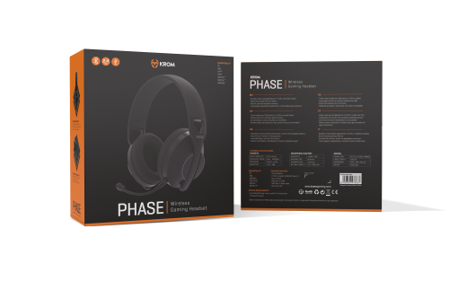 Krom Phase Auriculares Gaming Inalámbricos Negro