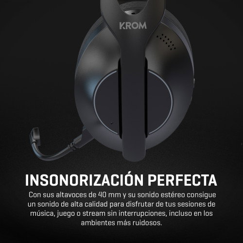 Krom Phase Auriculares Gaming Inalámbricos Negro