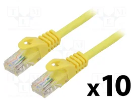 LANBERG Patch cord Cat 5e U/UTP 1m RJ45 amarillo