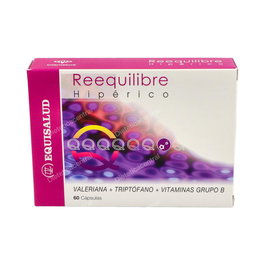 INTERNATURE Reequilibre 60 Cápsulas - Estado de Ánimo Normal, Sistema Nervioso, Extractos Vegetales, Vitaminas B, L-Triptófano