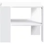 Mesa de centro PILVI 2 bandejas - Estilo contemporáneo - Partículas de melamina - Decoración blanca - L 55 x P 55 x H 45 cm