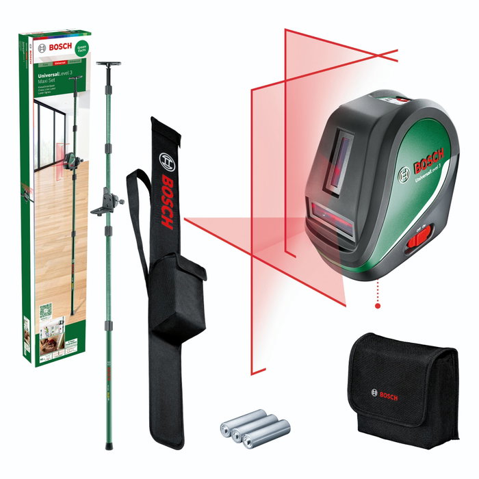 Bosch UniversalLevel 3 Maxi Set Kreuzlinien-Laser Bosch UniversalLevel 3 Maxi Set Kreuzlinien-Laser