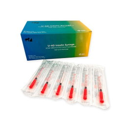 MSD VET Jeringas Insulina 0,5ml 40UI con aguja 29G 1/2, 100 unidades