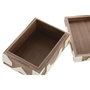 DKD Home Decor Set de 2 Joyeros de Acacia y Resina