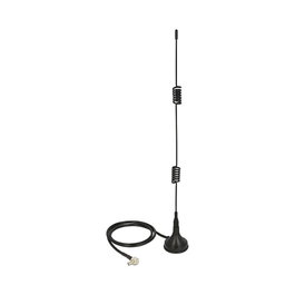 DeLOCK Antena LTE Omnidireccional 12480 con Conector TS-9 de 90° y Base Magnética
