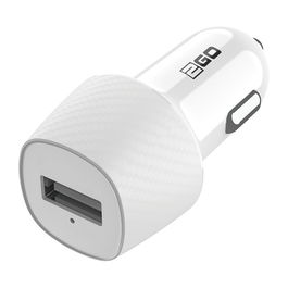 2GO 794921 Cargador de Coche USB-A 1000mA para Encendedor de Cigarrillos, 5V, Blanco