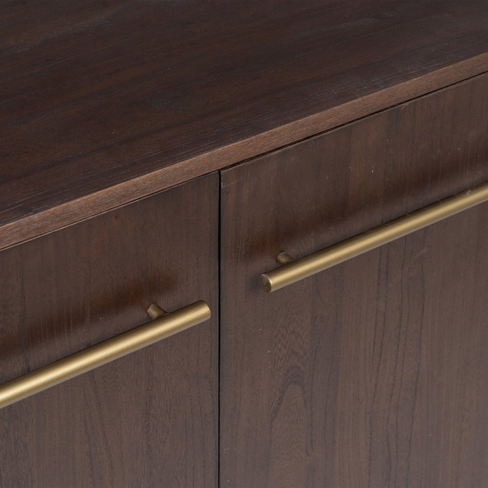 Aparador Marrón Madera-Hierro Salón 130 X 45 X 83,20 cm