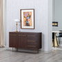 Aparador Marrón Madera-Hierro Salón 130 X 45 X 83,20 cm
