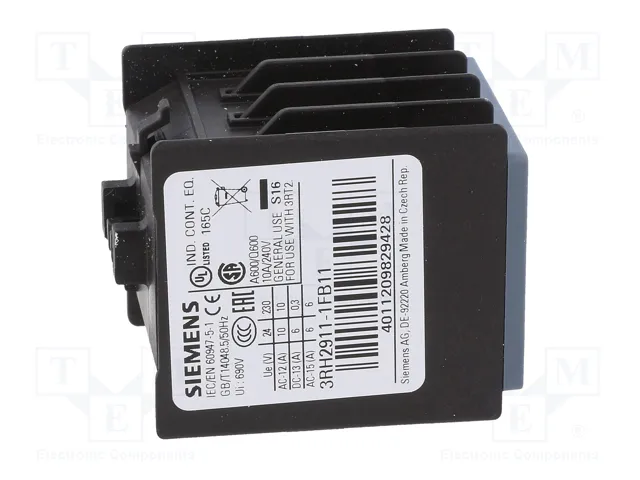SIEMENS 3RH2911-1FB11 Contactores Auxiliares S0, S00, S2 con Agarres de Tornillo SIEMENS 3RH2911-1FB11 Contactores Auxiliares S0, S00, S2 con Agarres de Tornillo