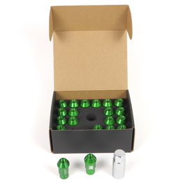 Omp OMPS09911208 Juego de 20 Tuercas de Aluminio M12x1.25 Llave 19 Largo 40 mm Color Verde