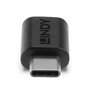 Lindy 41893 Adaptador USB 3.2 Type C Macho a Hembra, Cambiador de Género, Negro