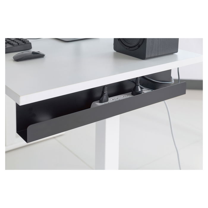 Digitus Canal de gestión de cables para escritorio, acero, color negro