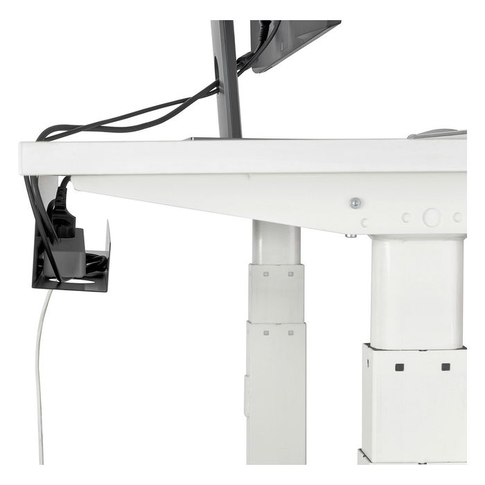 Digitus Canal de gestión de cables para escritorio, acero, color negro