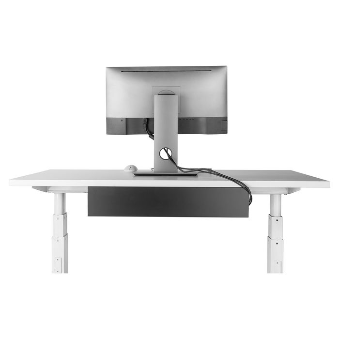 Digitus Canal de gestión de cables para escritorio, acero, color negro