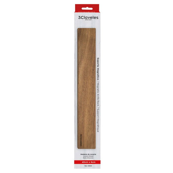 3 Claveles Soporte Magnético para Cuchillos Modelo Acacia 3 Claveles Soporte Magnético para Cuchillos Modelo Acacia