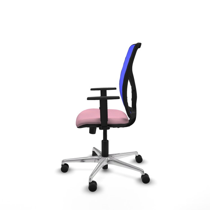 PIQUERAS Y CRESPO Silla de oficina Motilla con mecanismo Sincro, Rosa y Azul