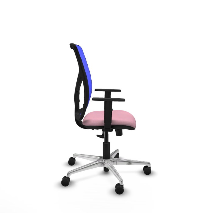 PIQUERAS Y CRESPO Silla de oficina Motilla con mecanismo Sincro, Rosa y Azul