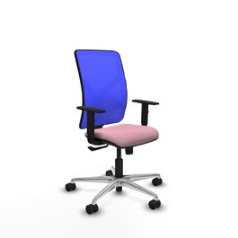 PIQUERAS Y CRESPO Silla de oficina Motilla con mecanismo Sincro, Rosa y Azul