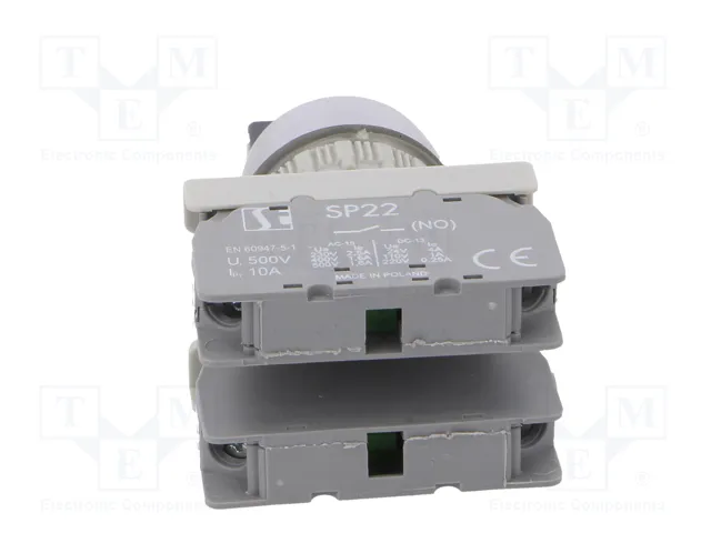SPAMEL Interruptor Rotativo SP22 Negro 22mm 3 Posiciones