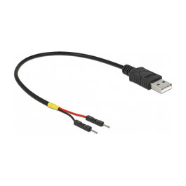 DeLOCK 85401 Cable de alimentación USB A a 2 x terminales de pin, 0,2 m