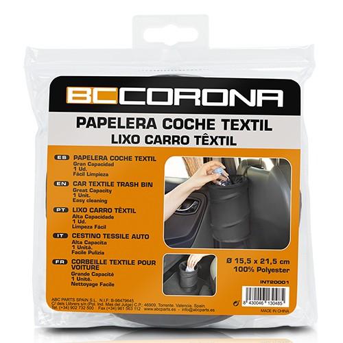 Papelera Coche Textil Negra Bccorona Cs10 INT20001 Papelera Coche Textil Negra Bccorona Cs10 INT20001