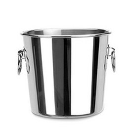 Supreminox Cubo Champ 2 Bot - Cubo para Champán de Acero Inoxidable, 2 Botellas, 24 cm de Diámetro x 23 cm de Alto - Modelo Luxe