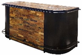 DKD Home Decor Mueble Bar BAR METAL Negro y Marrón