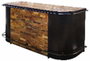 DKD Home Decor Mueble Bar BAR METAL Negro y Marrón
