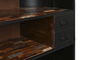 DKD Home Decor Mueble Bar Vintage Negro Marron Metal Madera 165 x 106 x 60 cm con 3 Estantes y 2 Cajones