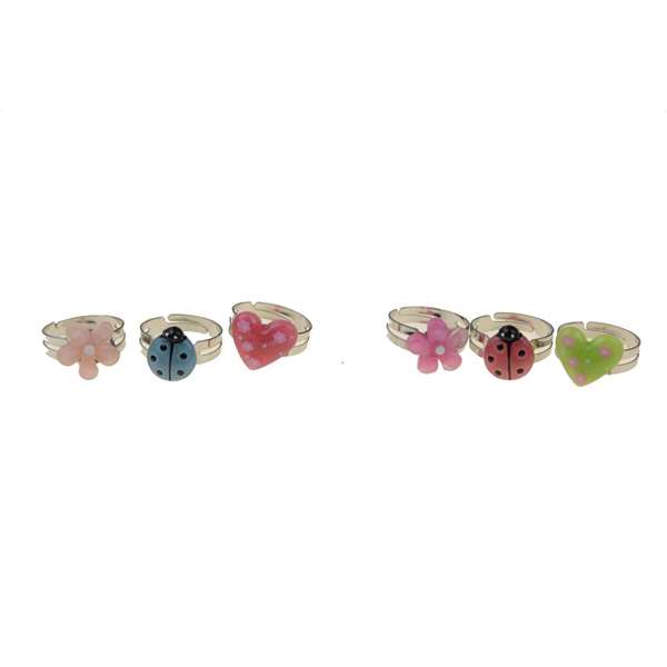 Inca Set de 3 anillos plateados ajustables - Modelos surtidos